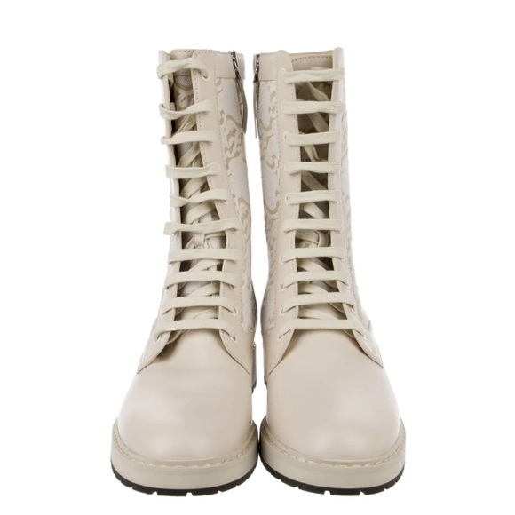 Fendi Vitelli Combat Boot Cream size 37 - Picture 3 of 14